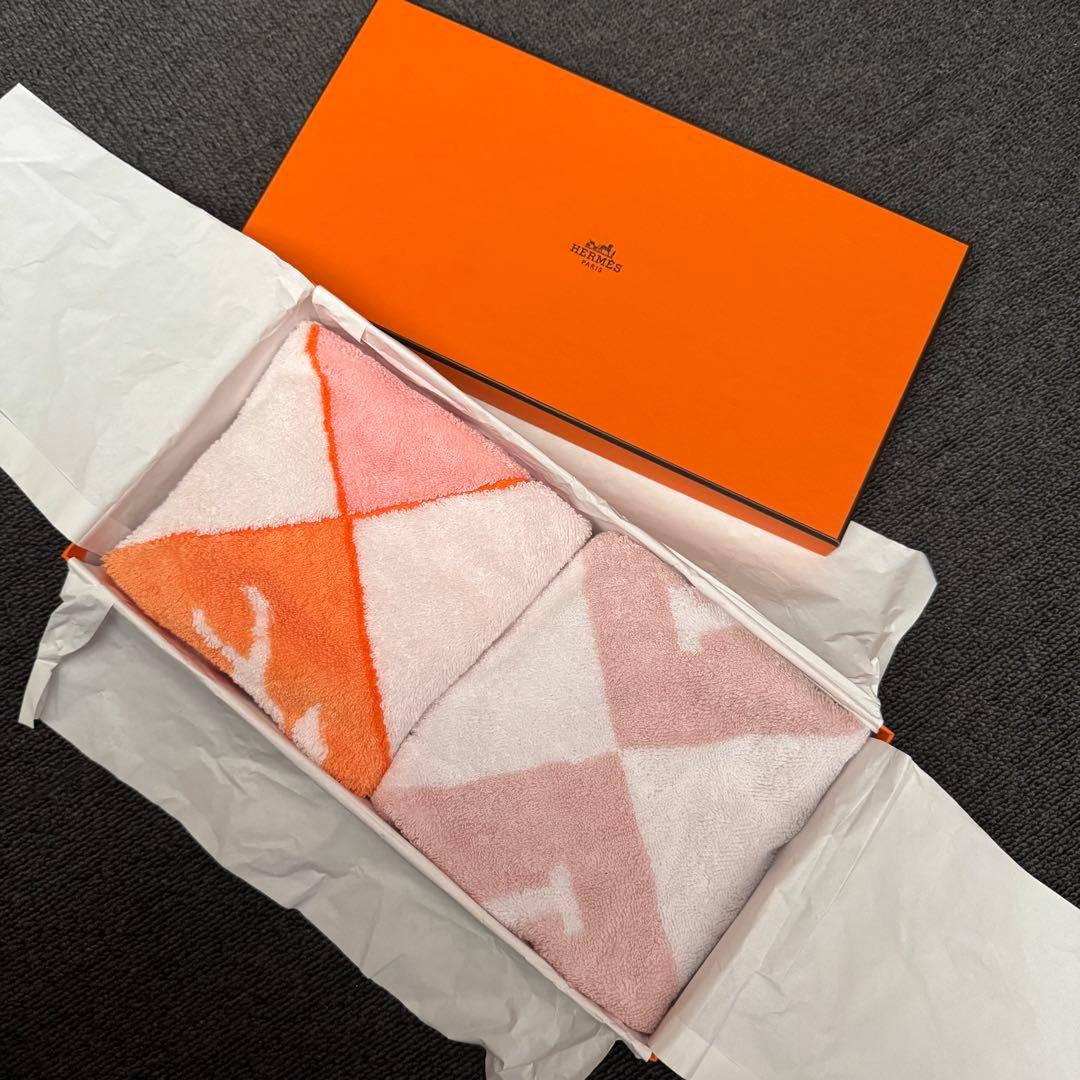 【新品】エルメス　ハンドタオル　アヴァロン　セット