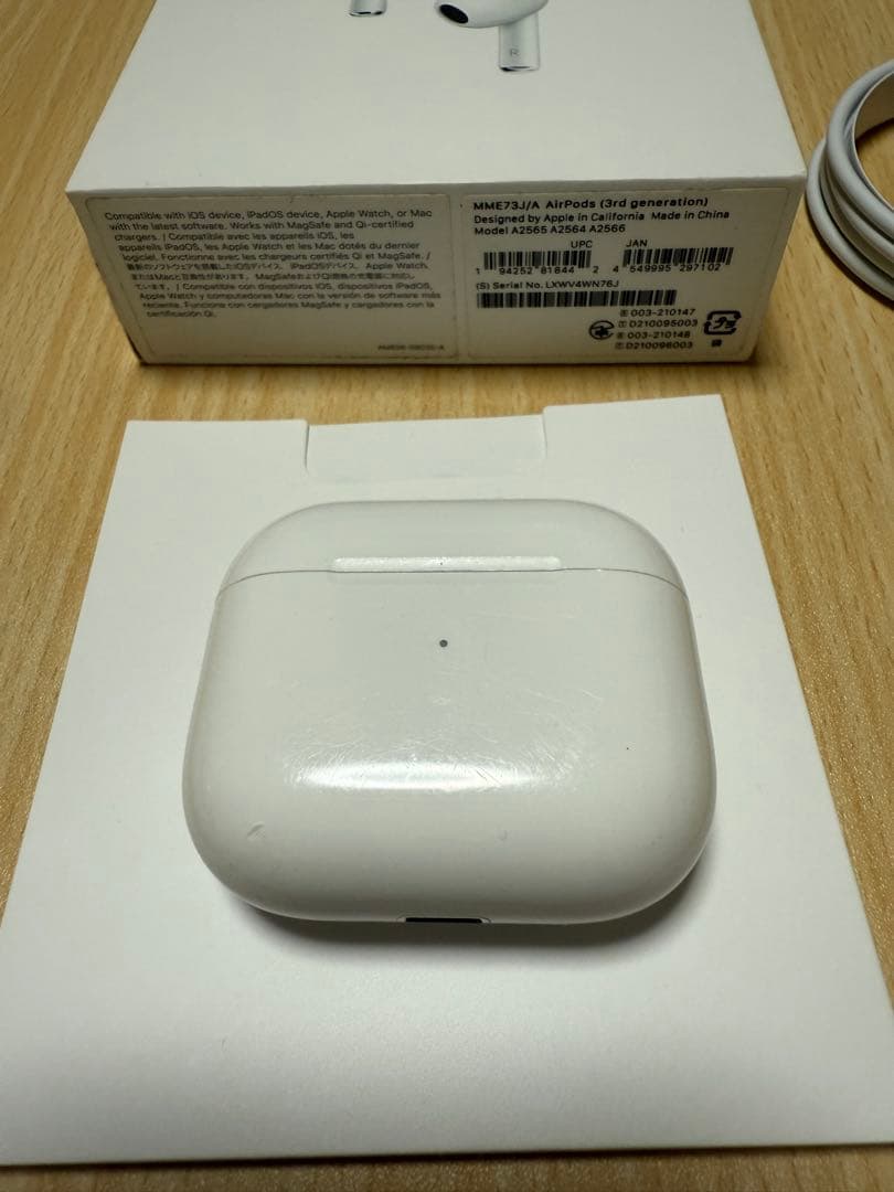 最終値下げ！【純正品】Apple AirPods 第3世代/動作確認済み