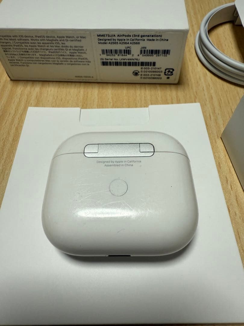 最終値下げ！【純正品】Apple AirPods 第3世代/動作確認済み