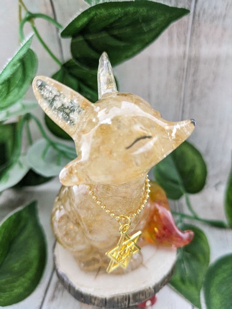 【睦月】レインボーオーラ水晶の魔法のステッキ形オルゴナイト☆他３点