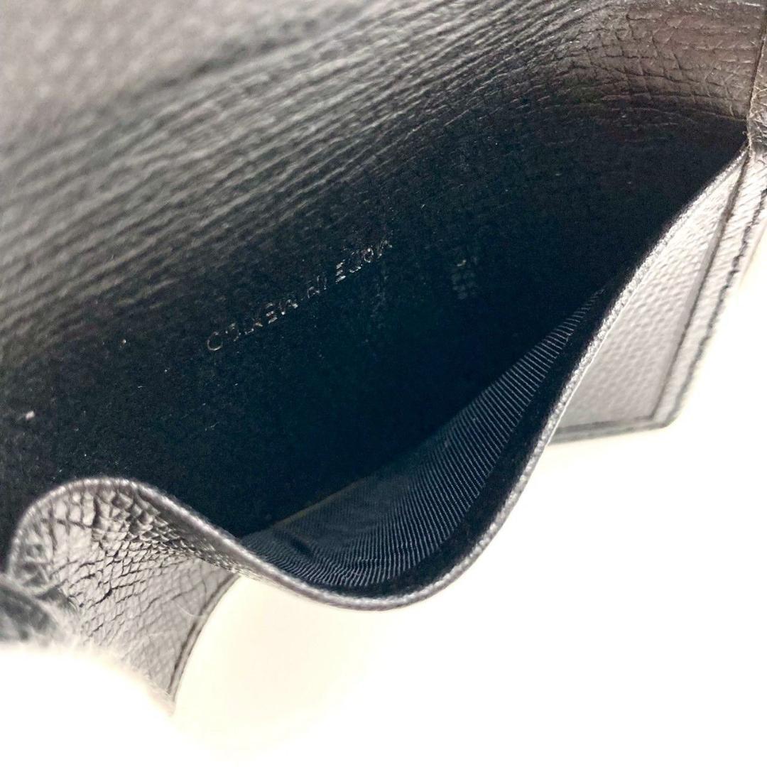 ティファニー 名刺入れ カード入れ レザー ブラック スリム 美品 71007
