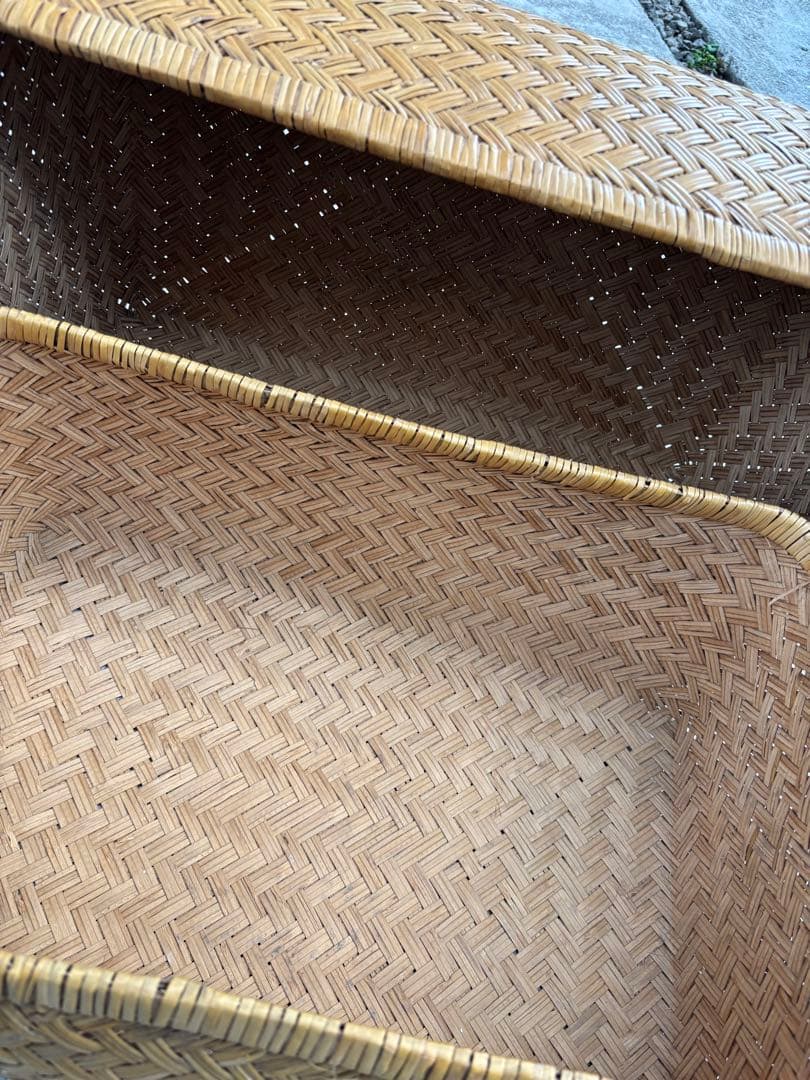 収納箱 衣装入れ 竹籠 古道具古民家　昭和レトロ　竹行李