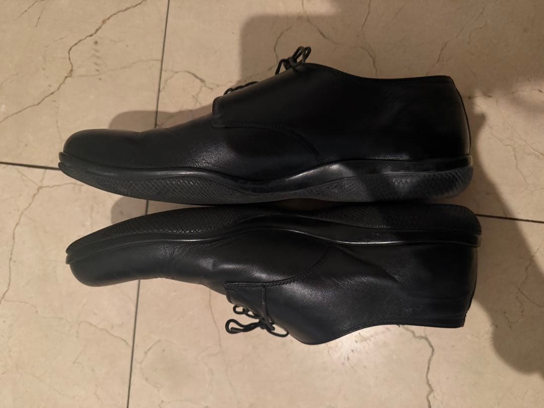 プラダ　ブラックレザードレスシューズ　7 1/2