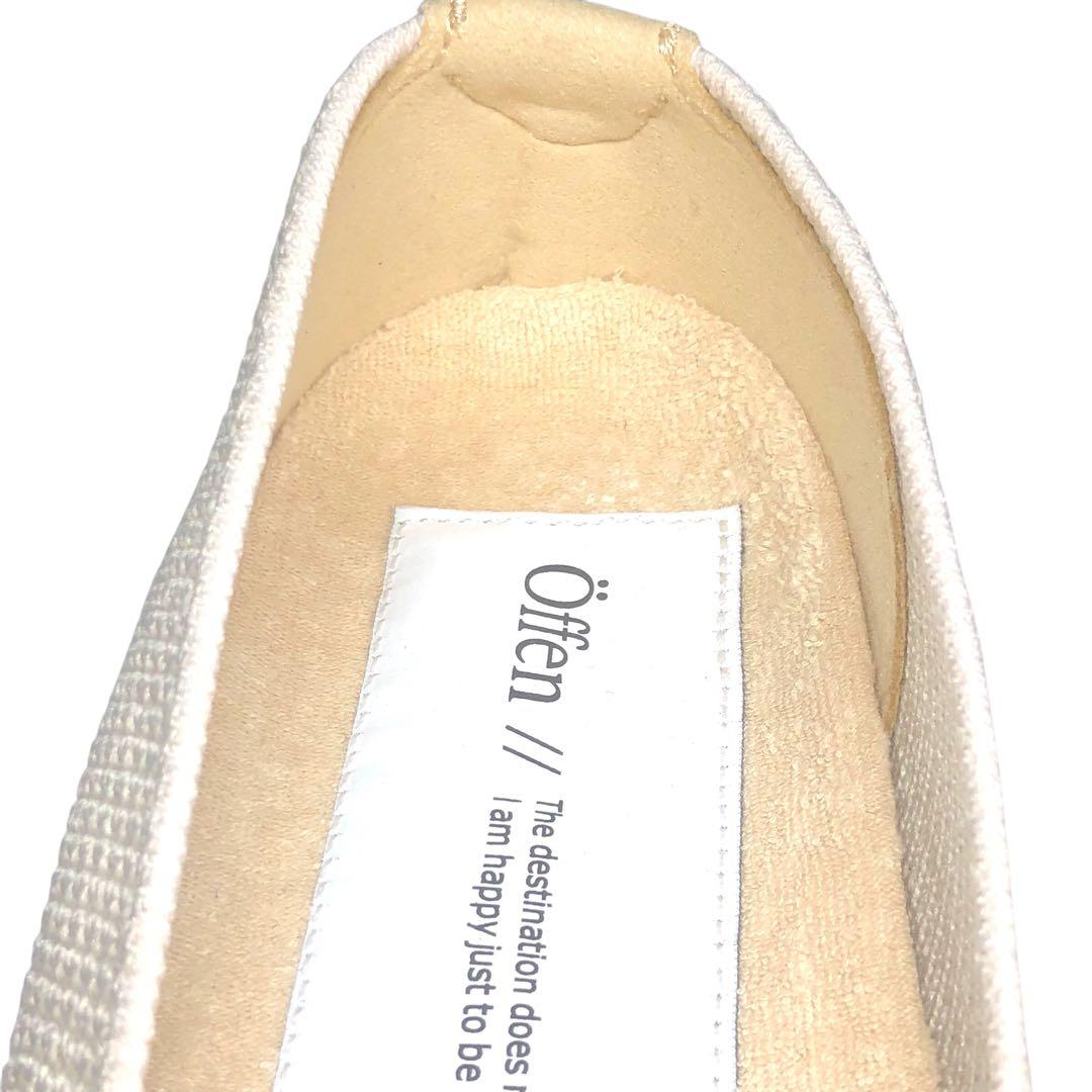 極美品 Offen オッフェン square-SHELL フラットパンプス