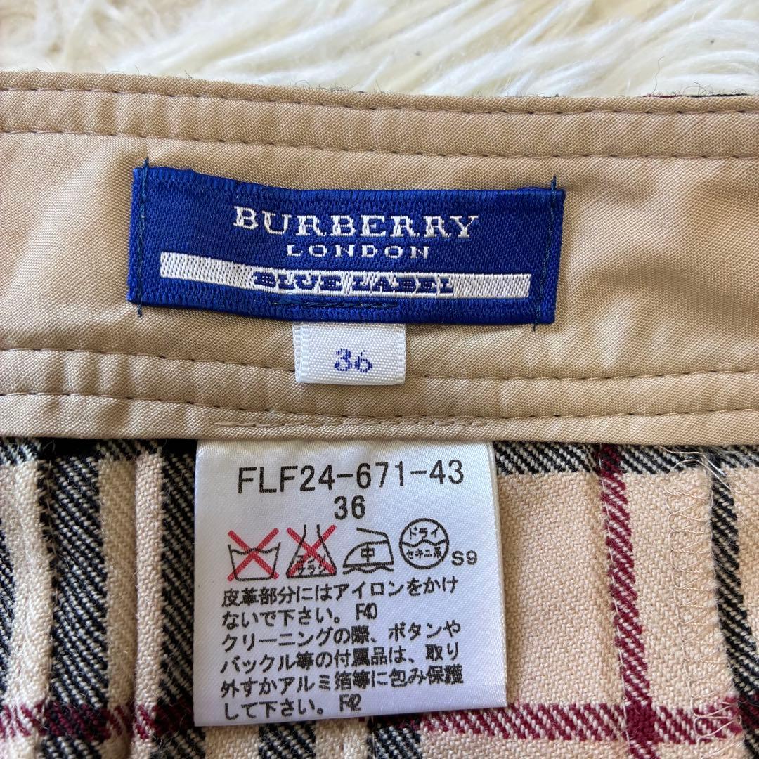 バーバリーブルーレーベル　ミニスカート　Sサイズ　プリーツ　ノバチェック　Y2K