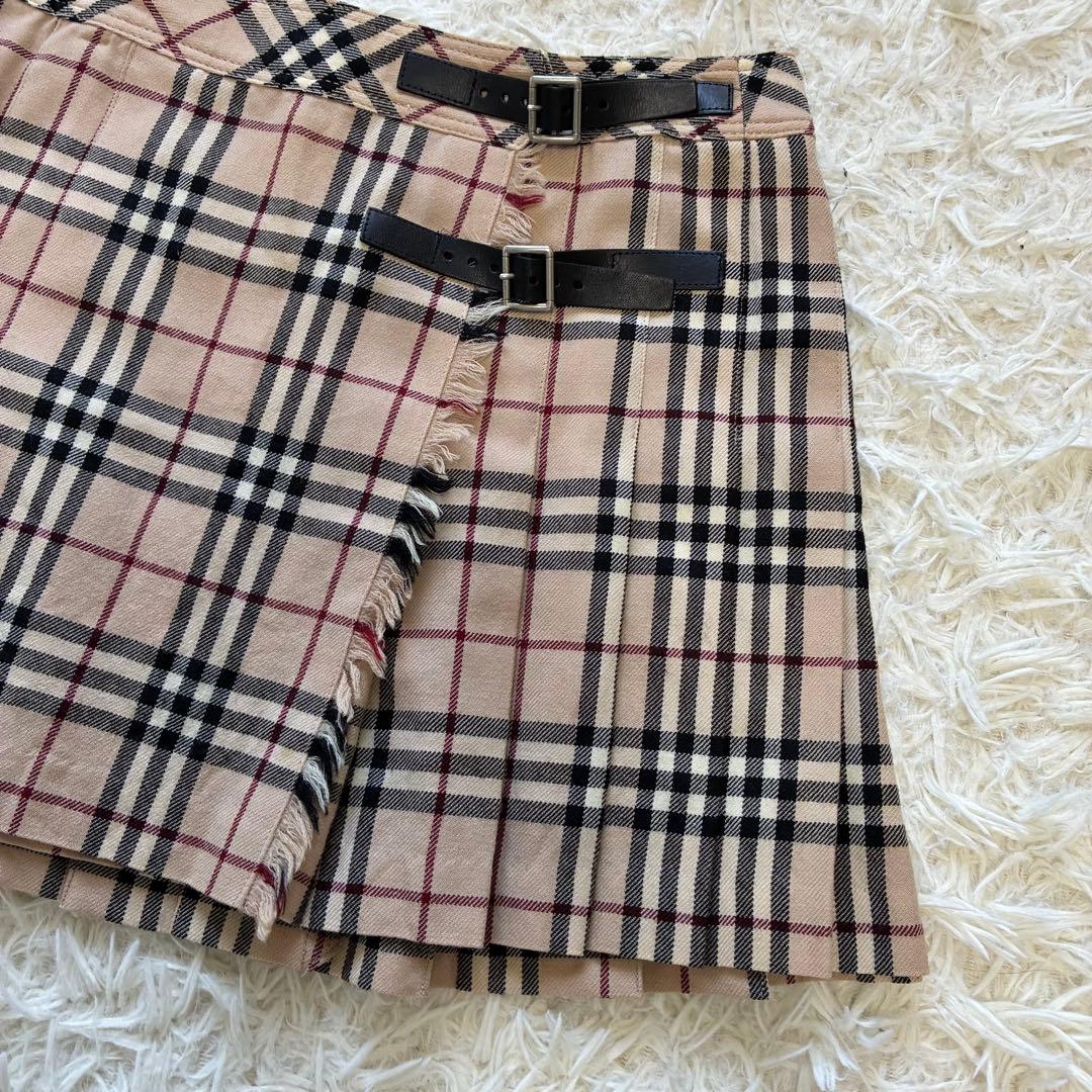 バーバリーブルーレーベル　ミニスカート　Sサイズ　プリーツ　ノバチェック　Y2K