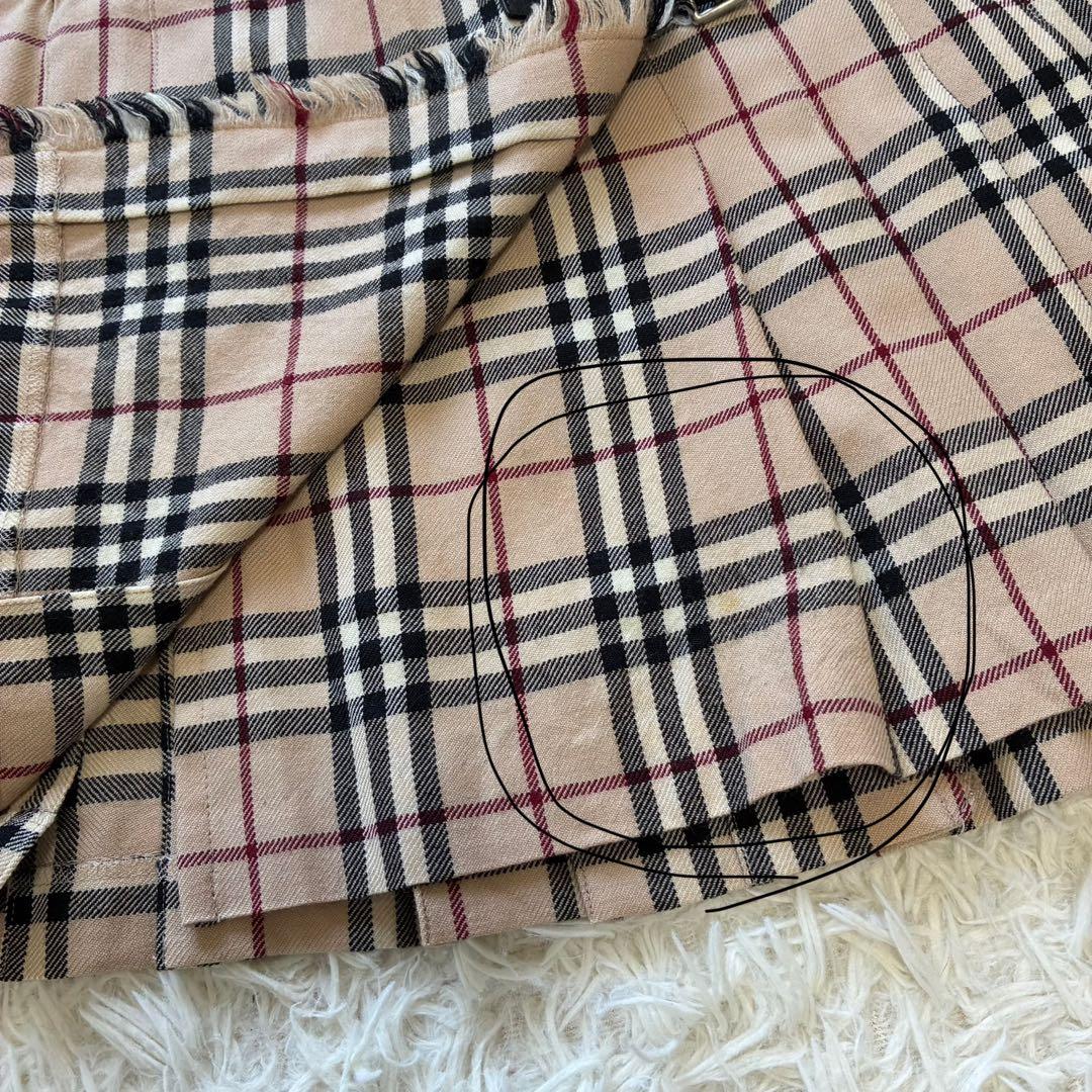 バーバリーブルーレーベル　ミニスカート　Sサイズ　プリーツ　ノバチェック　Y2K