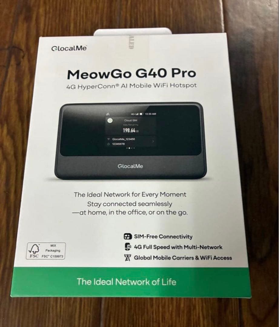 MeowGo G40 Pro 4G対応 ポケットWiFi モバイルルーター
