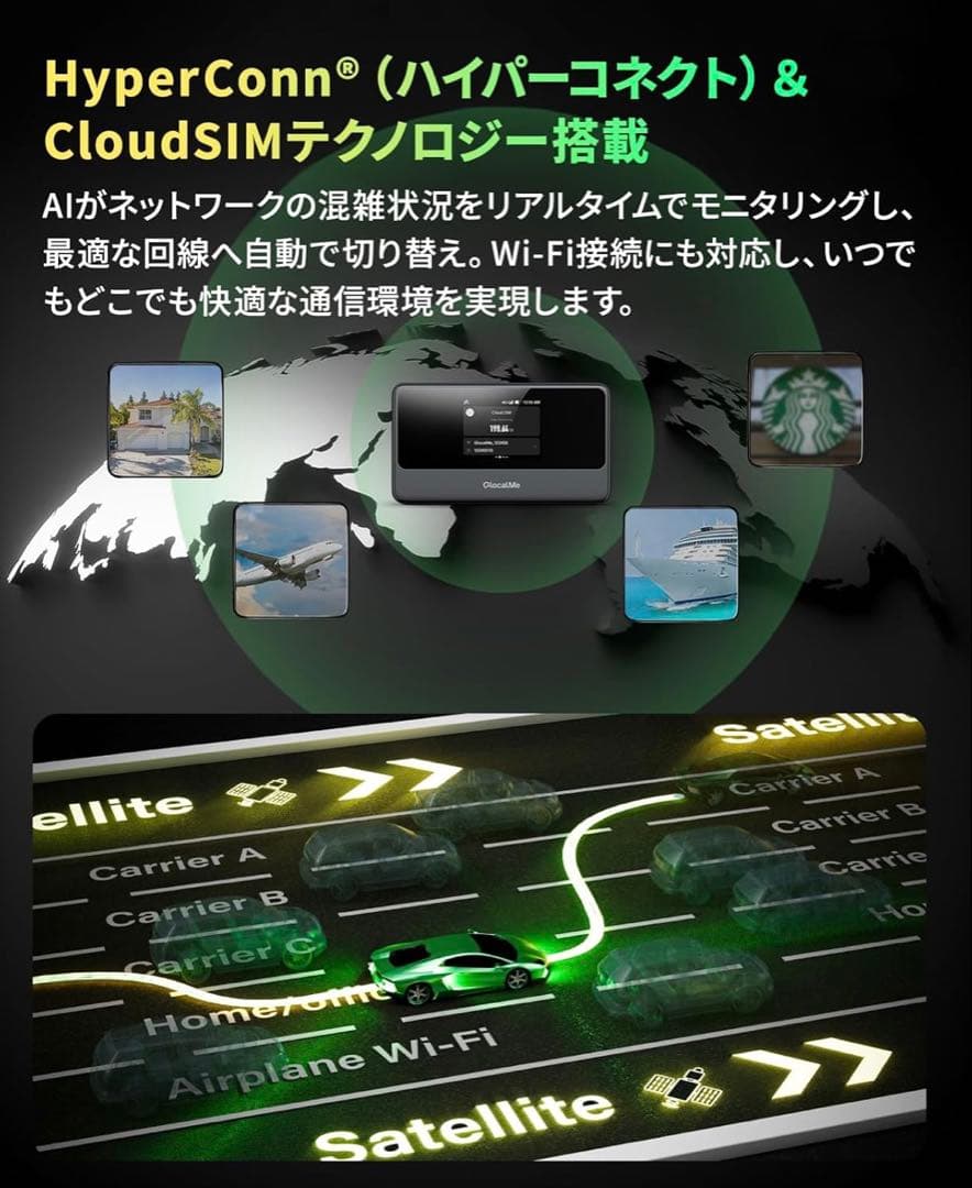 MeowGo G40 Pro 4G対応 ポケットWiFi モバイルルーター