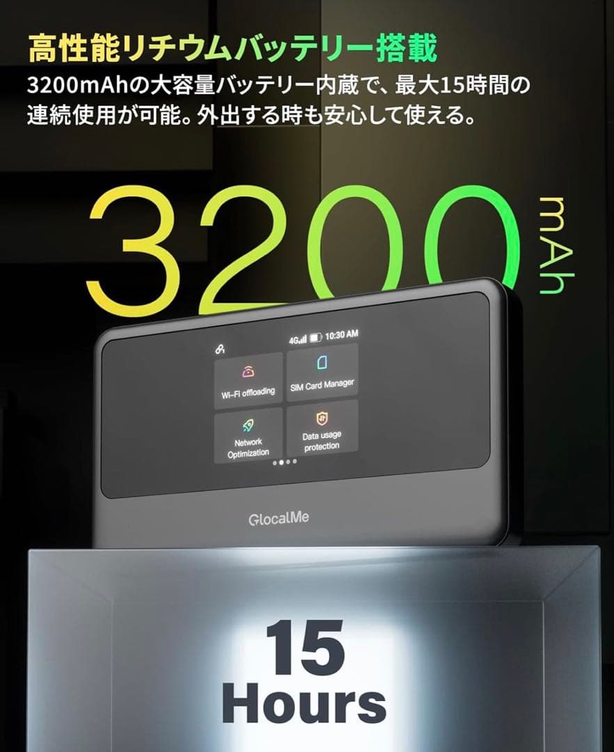 MeowGo G40 Pro 4G対応 ポケットWiFi モバイルルーター