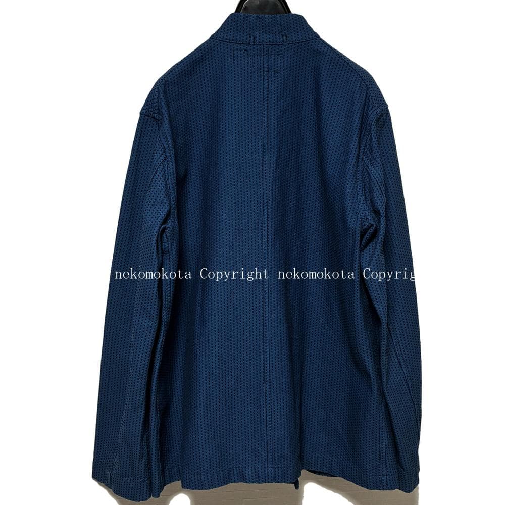 美品 BLUE BLUE 刺し子 チャイナ ジャケット 1 ブルーブルー