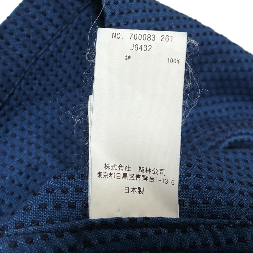 美品 BLUE BLUE 刺し子 チャイナ ジャケット 1 ブルーブルー