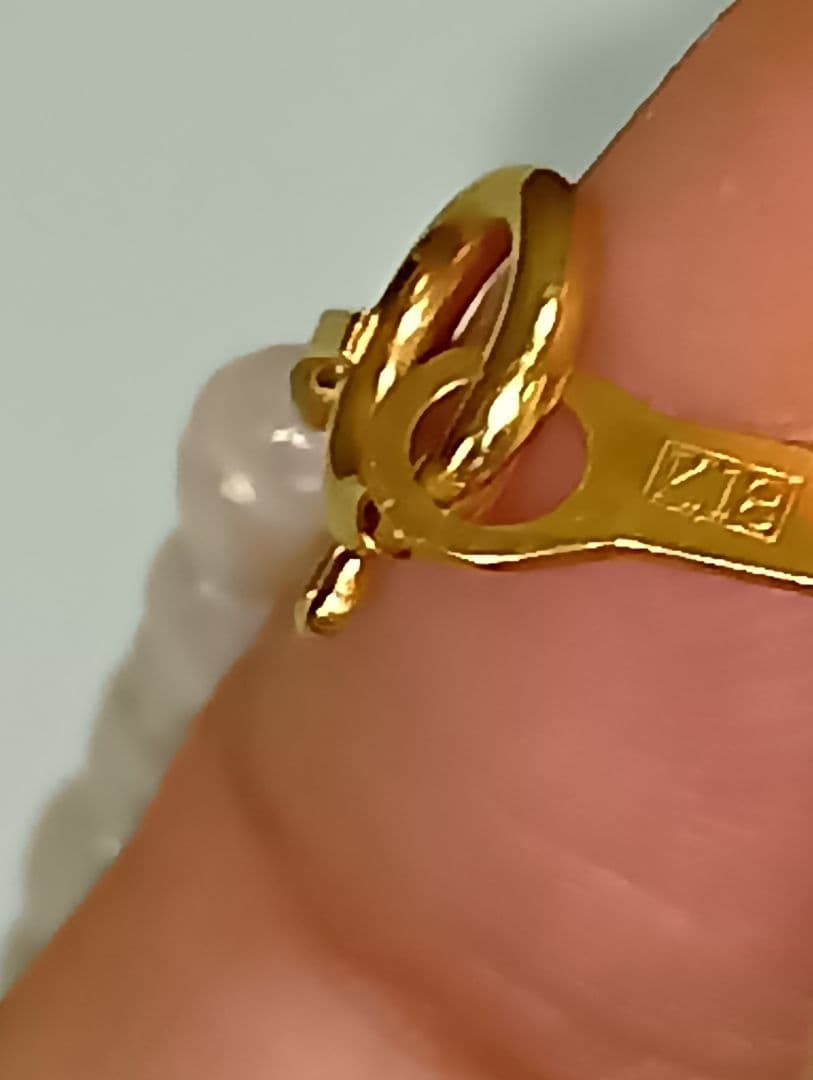 未使用に近い♥3連ベビービーズパールと淡水パールなど5本の内K18が4本✨️