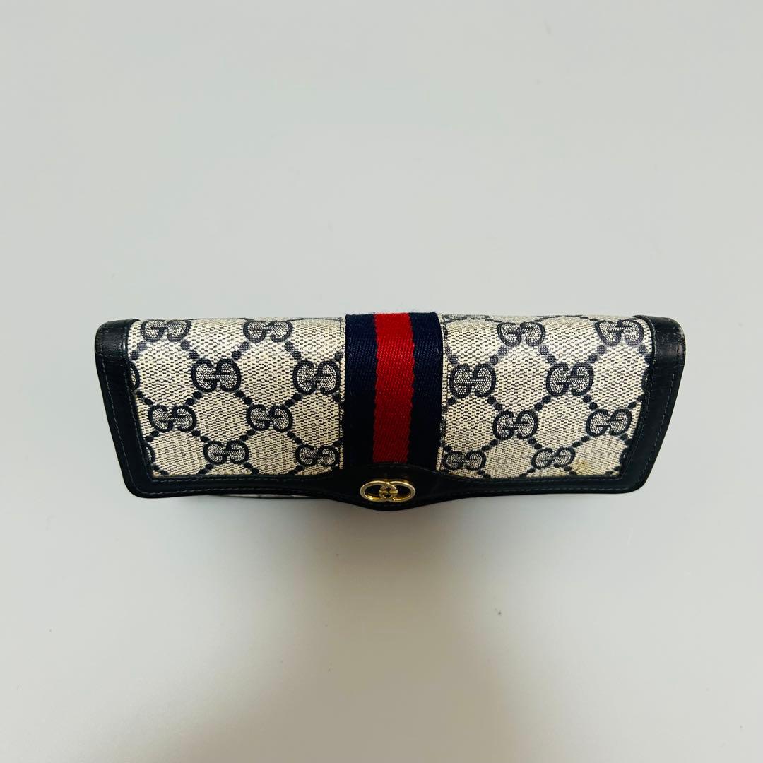 GUCCIグッチ GG柄 シェリーライン PVC×レザー クラッチバッグ ポーチ
