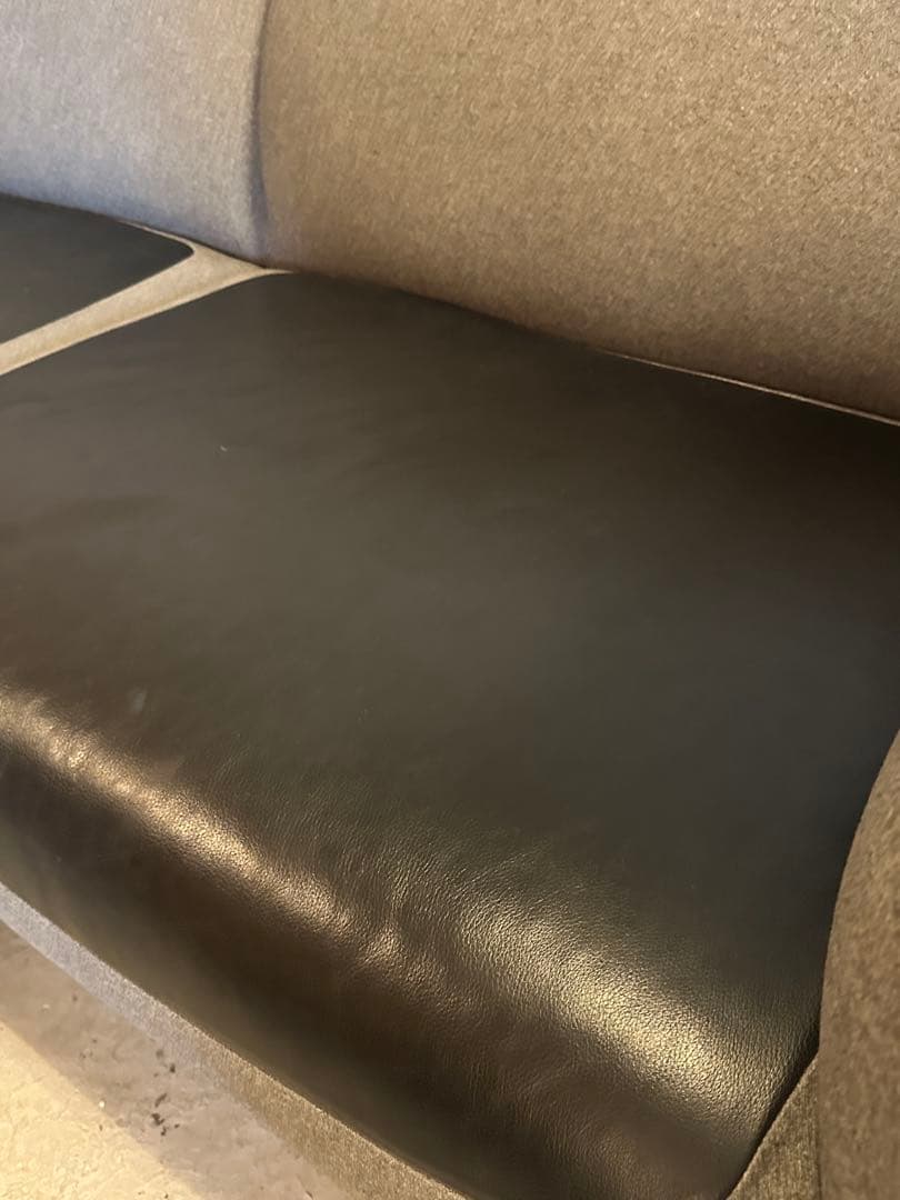 【東京23区配送無料】超高級　200cm レザー　デザイナーズ　ソファー　チェア