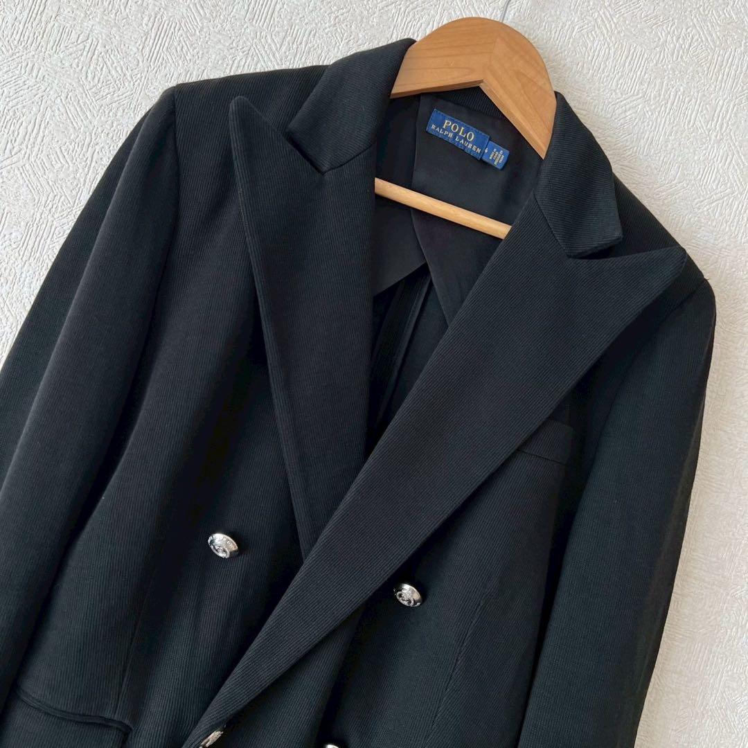 POLO RALPH LAUREN ニット ダブルブレステッド ブレザー 黒