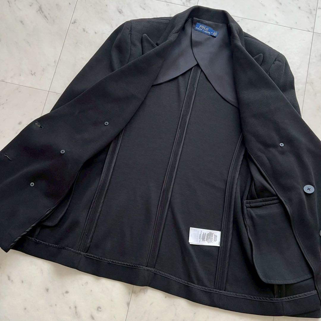 POLO RALPH LAUREN ニット ダブルブレステッド ブレザー 黒