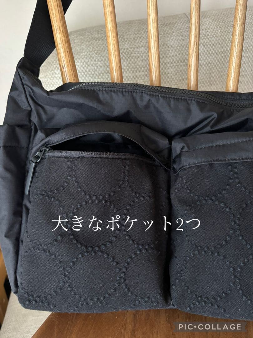 大きなポケットのショルダーバッグ　ミナペルホネン　mina perhonen