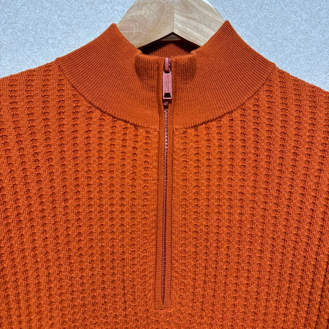 マッキントッシュロンドン・ウール100 ハーフジップアップ　ニットセーター　XL