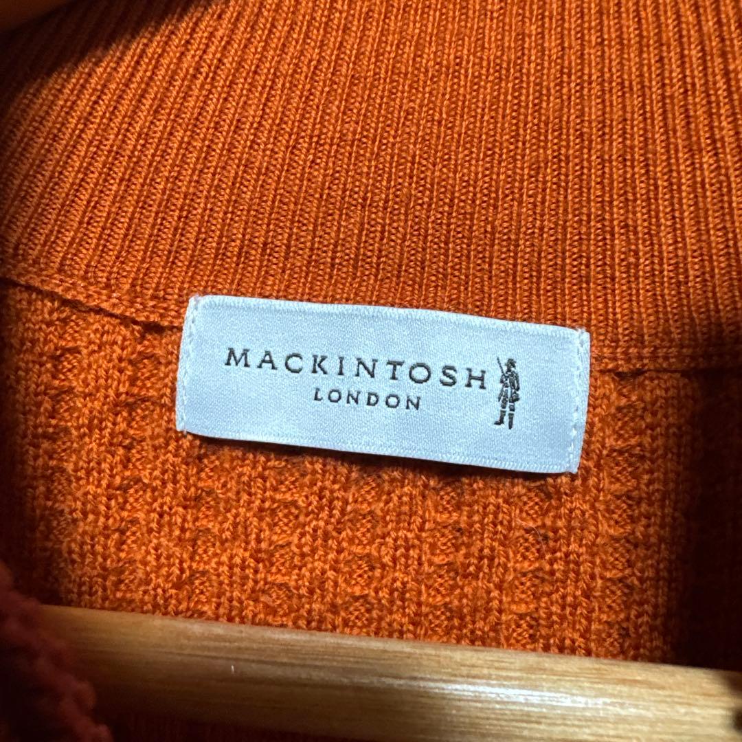 マッキントッシュロンドン・ウール100 ハーフジップアップ　ニットセーター　XL