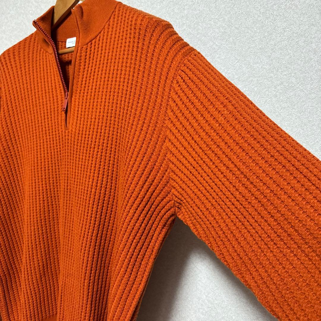 マッキントッシュロンドン・ウール100 ハーフジップアップ　ニットセーター　XL