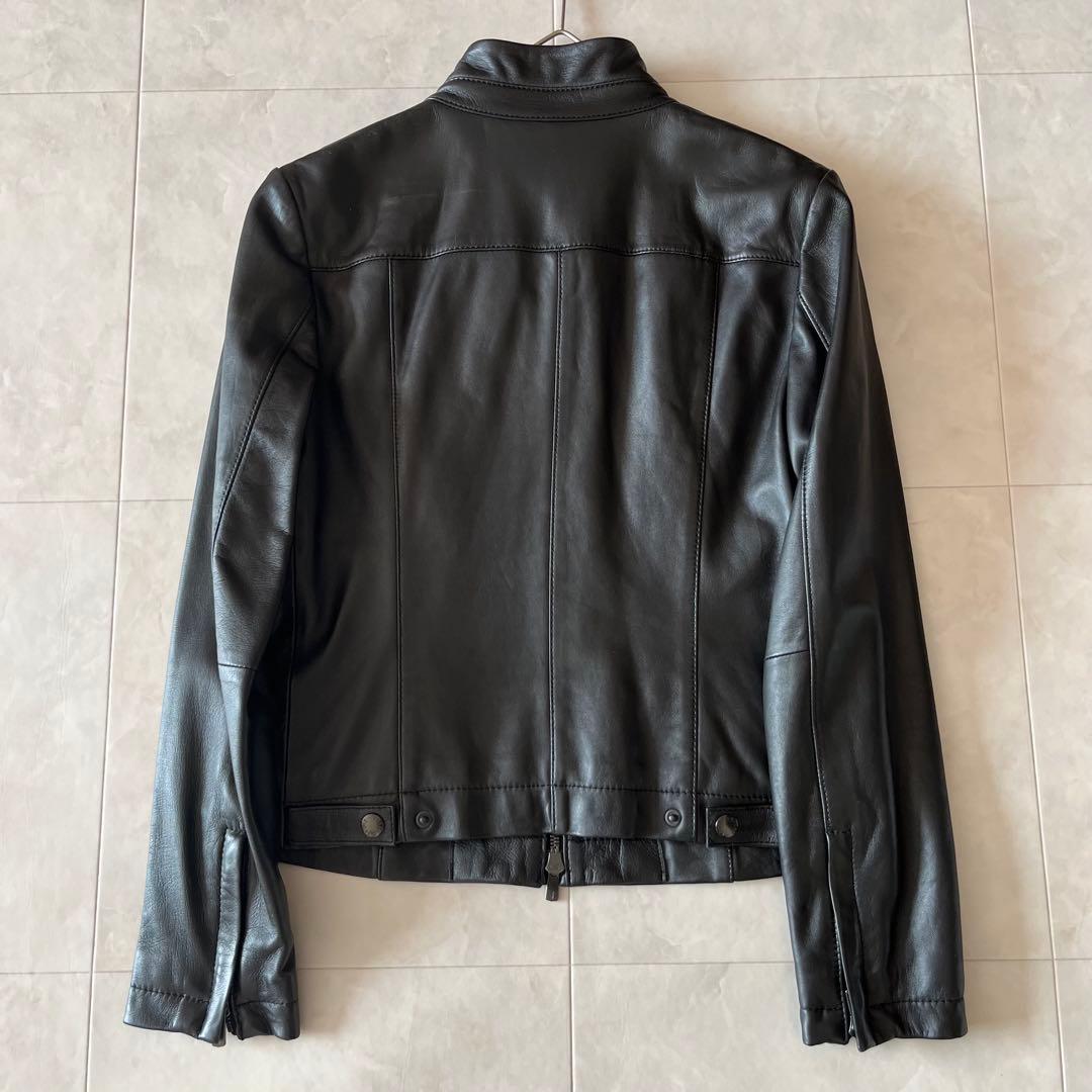 美品✨23区 ラムレザージャケット ブラック 38 羊革 シングルライダース