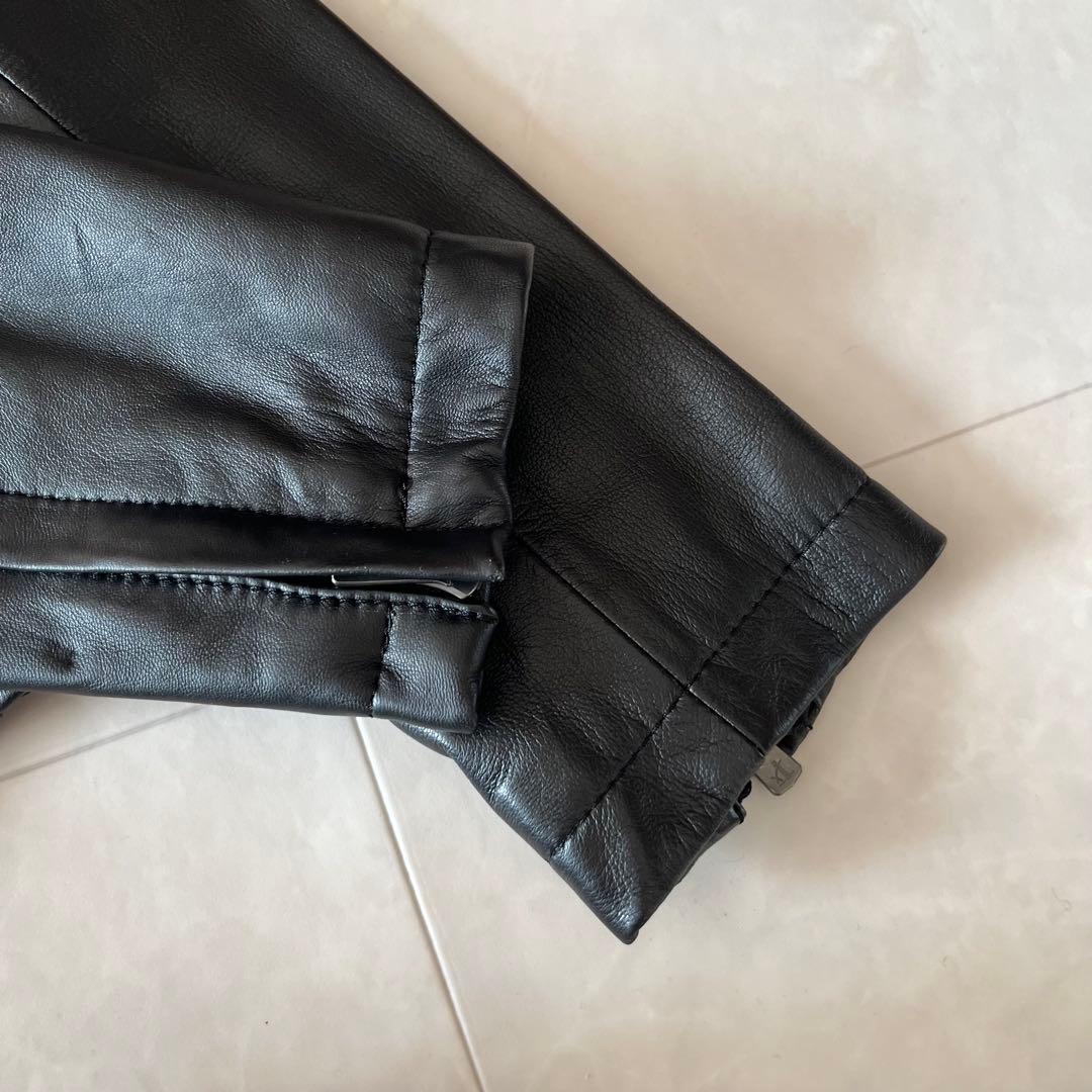 美品✨23区 ラムレザージャケット ブラック 38 羊革 シングルライダース