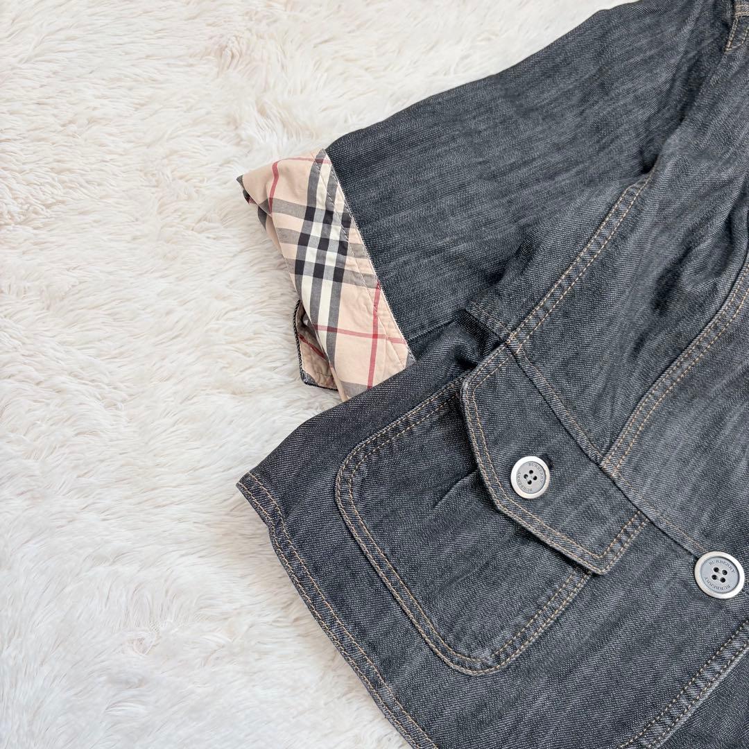美品✨44✨バーバリーロンドン Gジャン ノバチェック 2XL デニムジャケット