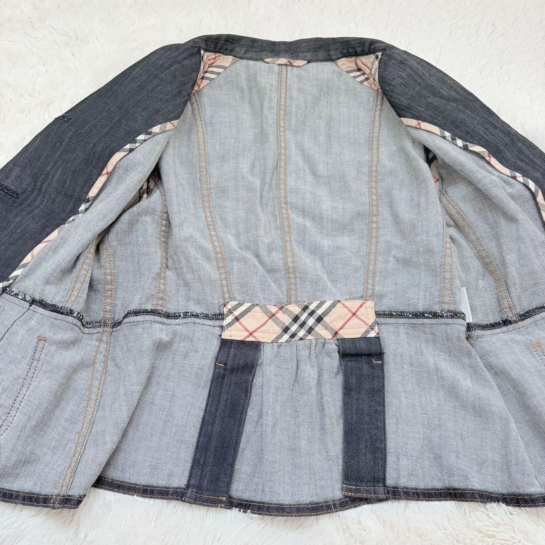 美品✨44✨バーバリーロンドン Gジャン ノバチェック 2XL デニムジャケット