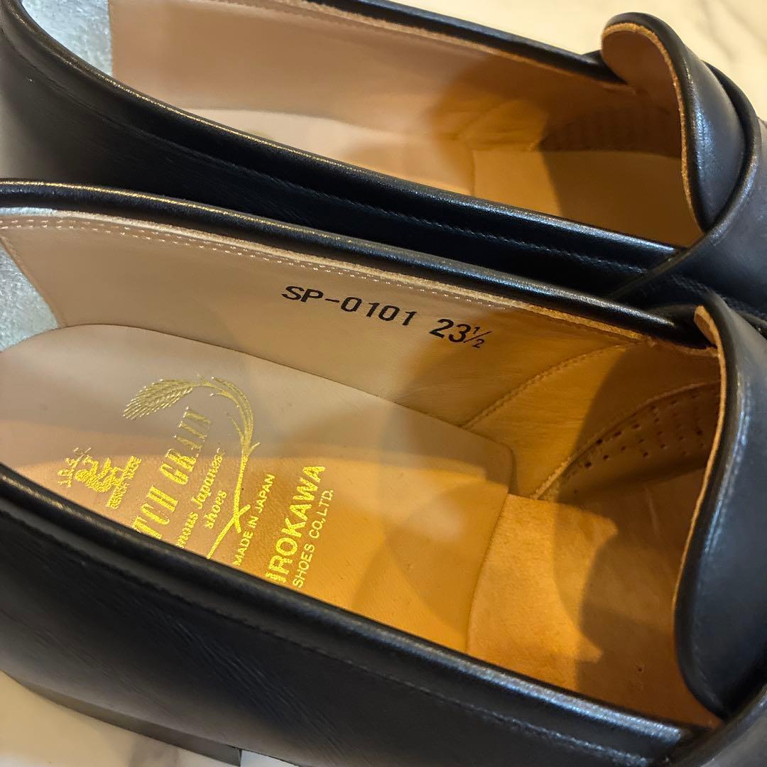 スコッチグレイン HIROKAWA 黒 ローファー