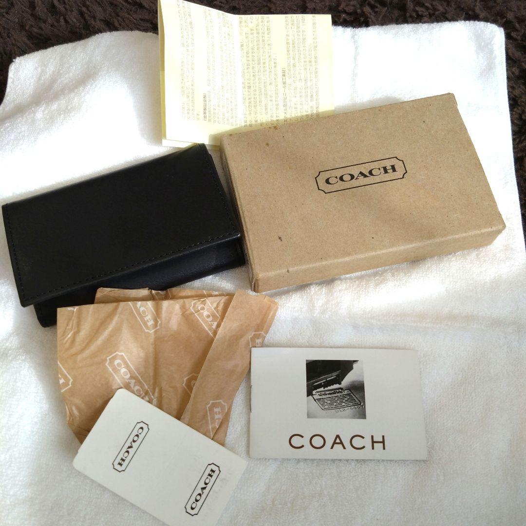 L*y様 COACH ブラック レザー キーケース 販売証明書あり