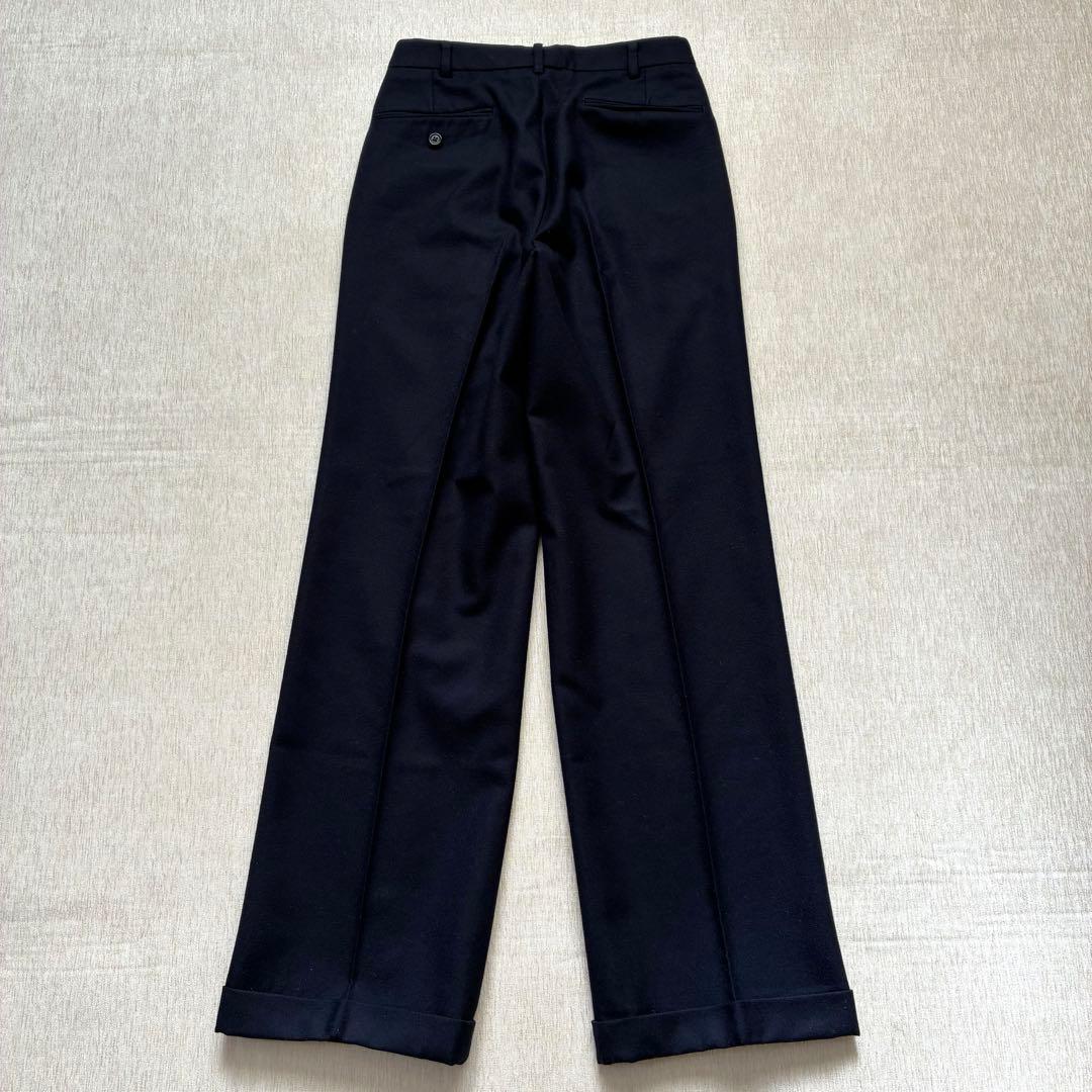 Ralph Lauren ウール　スラックス　紺無地　ネイビー　ダブル　美品
