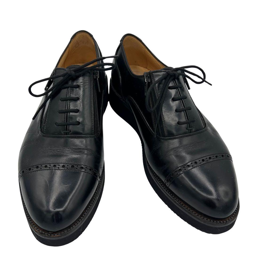 TOKIO KUMAGAI ビンテージ ジップデザイン レザーシューズ 革靴