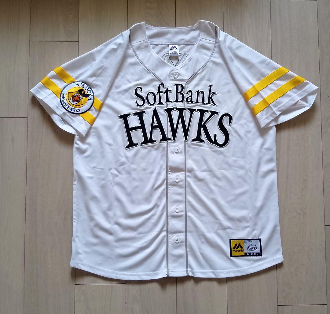 【タグ付】ソフトバンクホークス　近藤　ホーム　ユニフォーム　マジェスティック　L