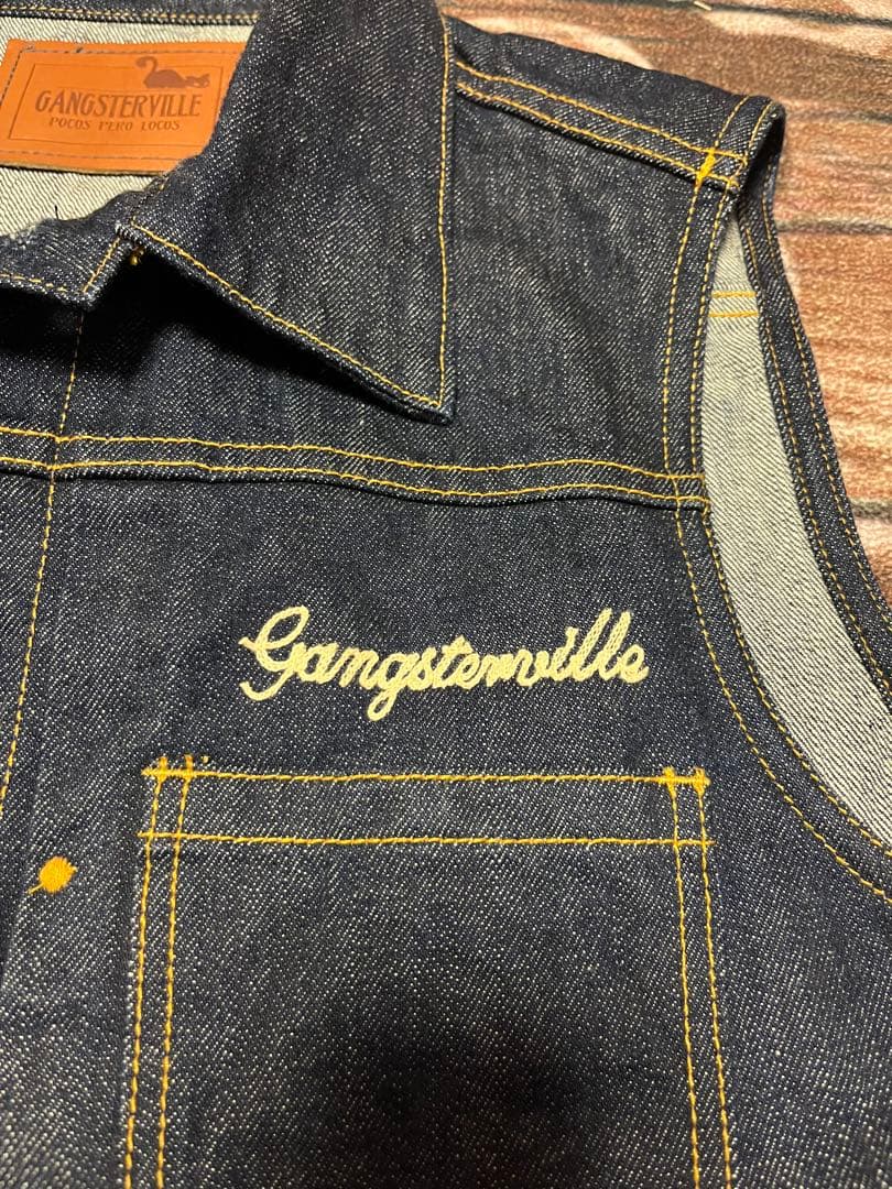 GANGSTERVILLE MC デニムベスト ギャングスタービル　サイズL