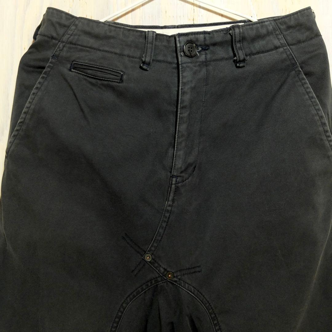 GANRYU コムデギャルソン サルエル　チノパン　ネイビー S