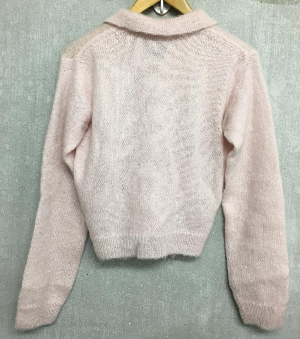 オーラリー 23aw モヘア ニット ポロシャツ ピンク系