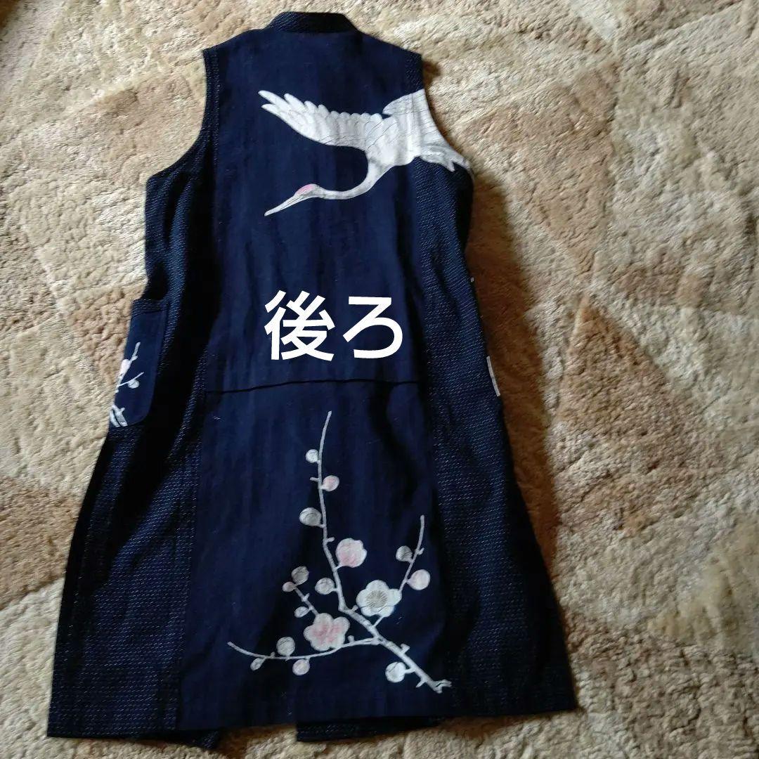 久留米かすり ロングベストコート