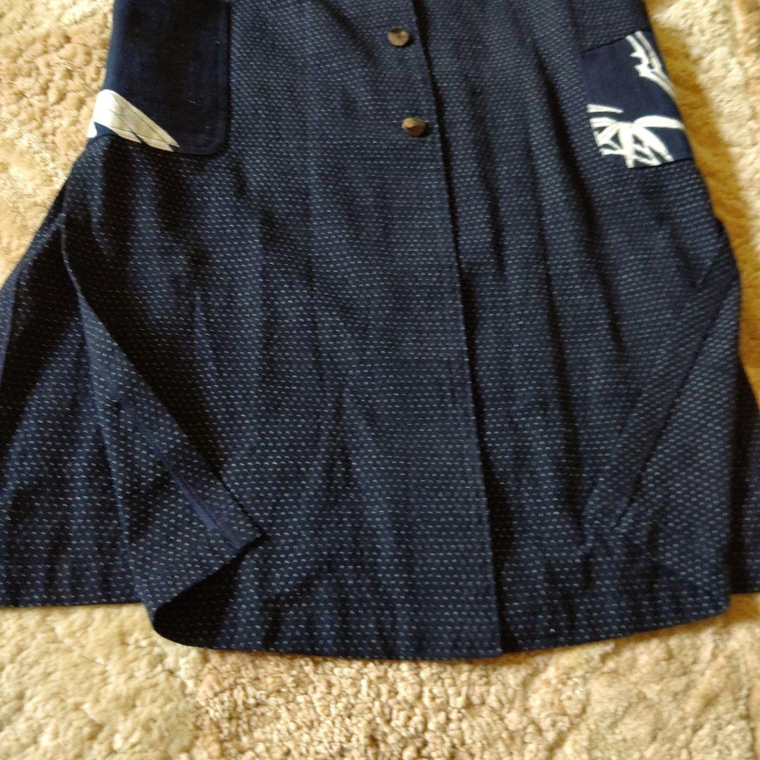 久留米かすり ロングベストコート