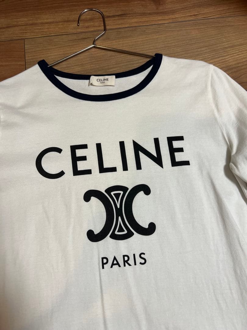 セリーヌ　CELINE ホワイト 半袖Tシャツ
