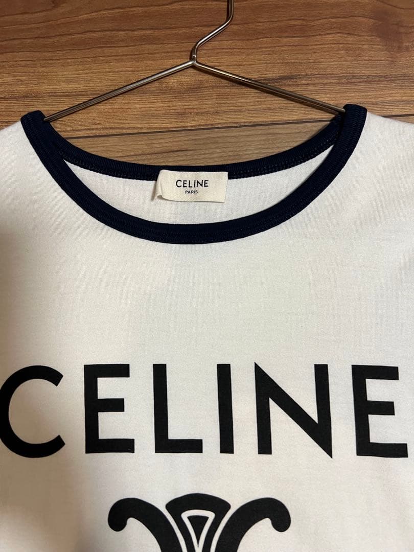 セリーヌ　CELINE ホワイト 半袖Tシャツ