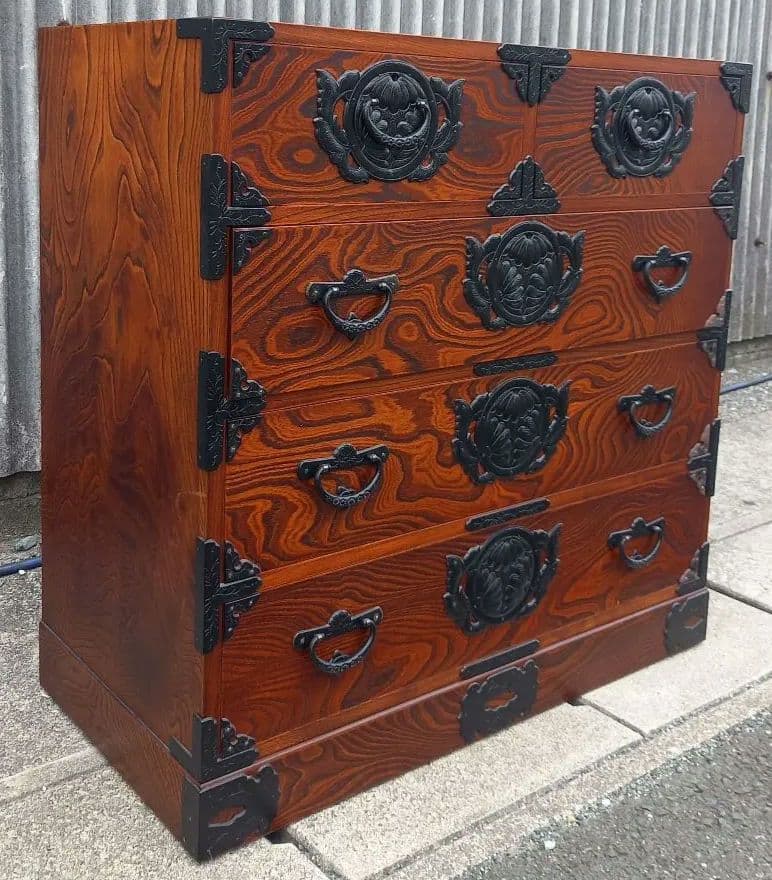 美品　岩谷堂箪笥 整理箪笥 時代箪笥 和箪笥 伝統工芸 南部鉄器 民芸家具