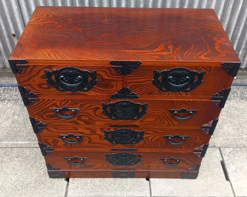 美品　岩谷堂箪笥 整理箪笥 時代箪笥 和箪笥 伝統工芸 南部鉄器 民芸家具