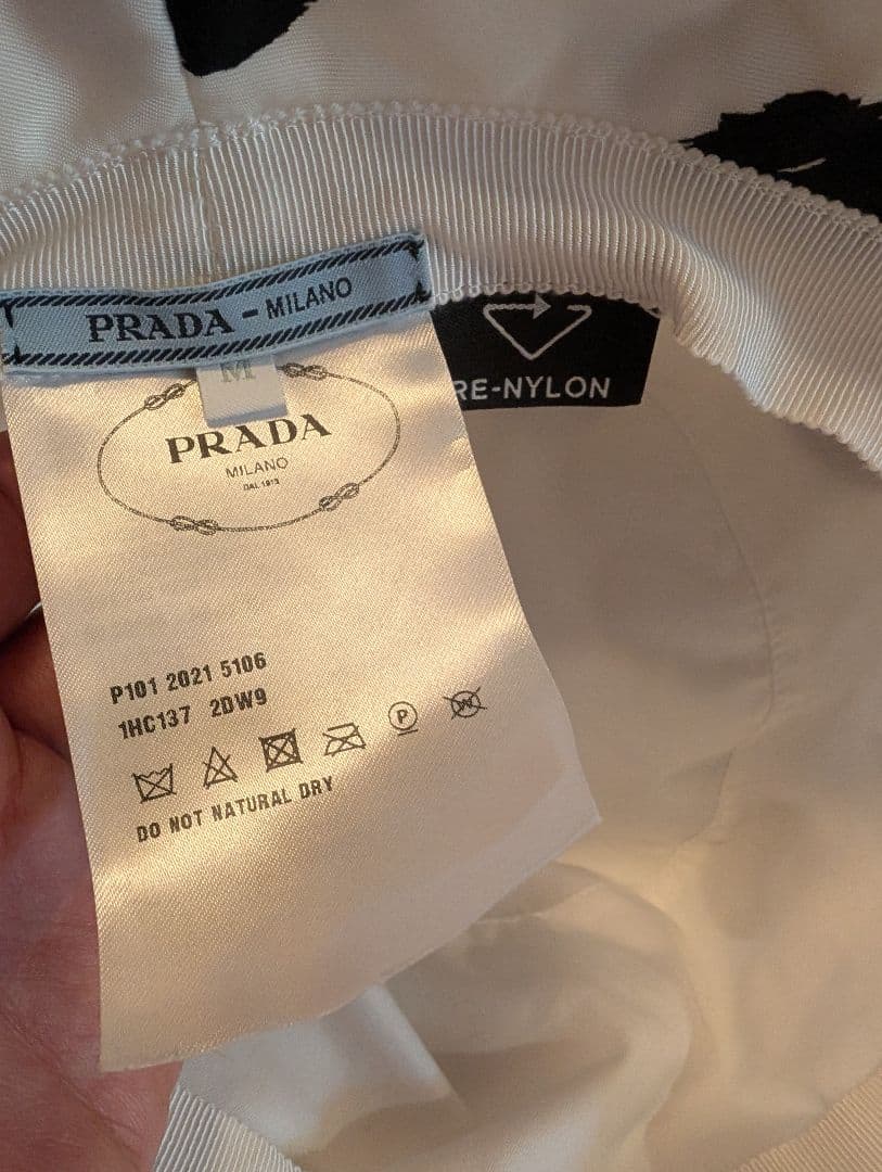 PRADA ドット柄 バケットハット Ｍ58センチ