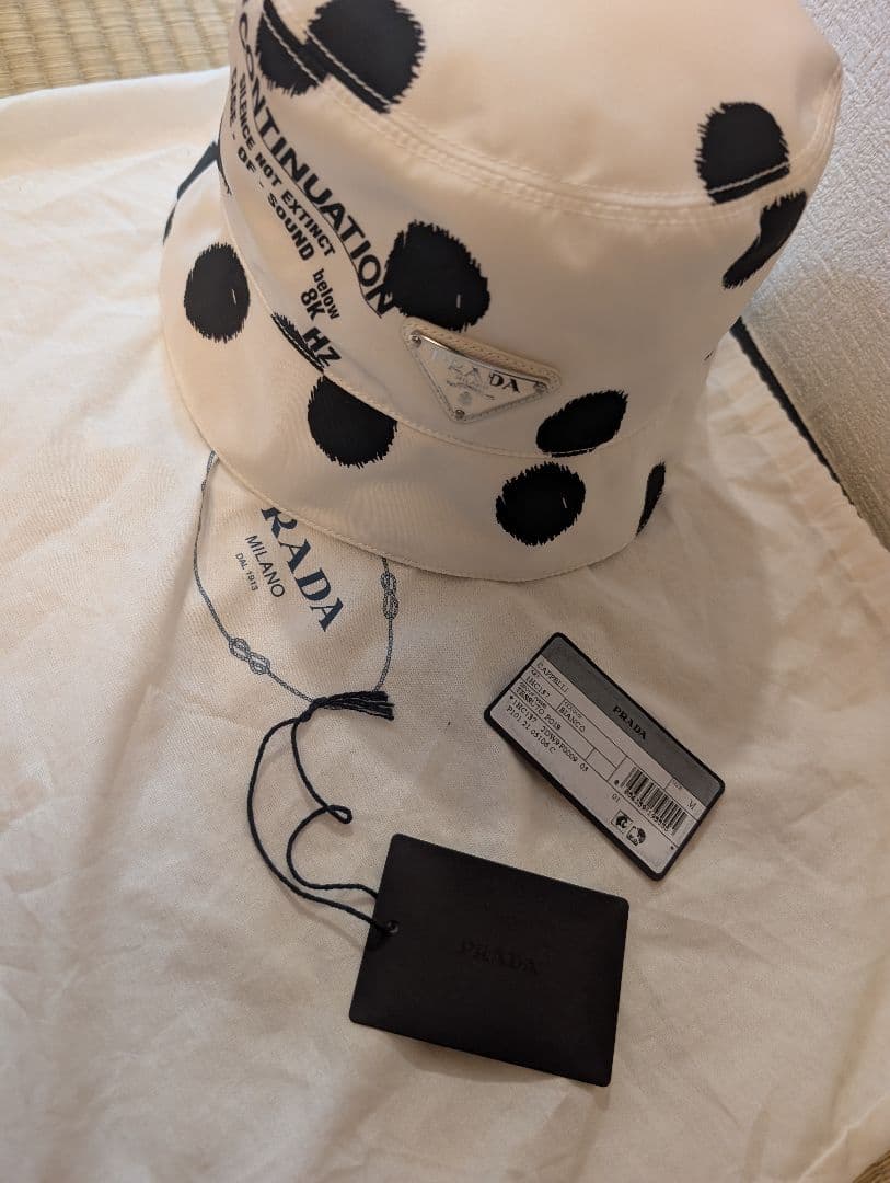 PRADA ドット柄 バケットハット Ｍ58センチ