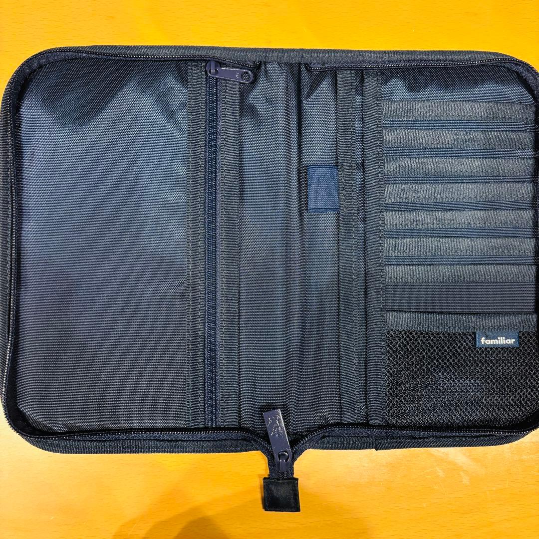 familiar 母子手帳ケース 青系ファミリアチェック