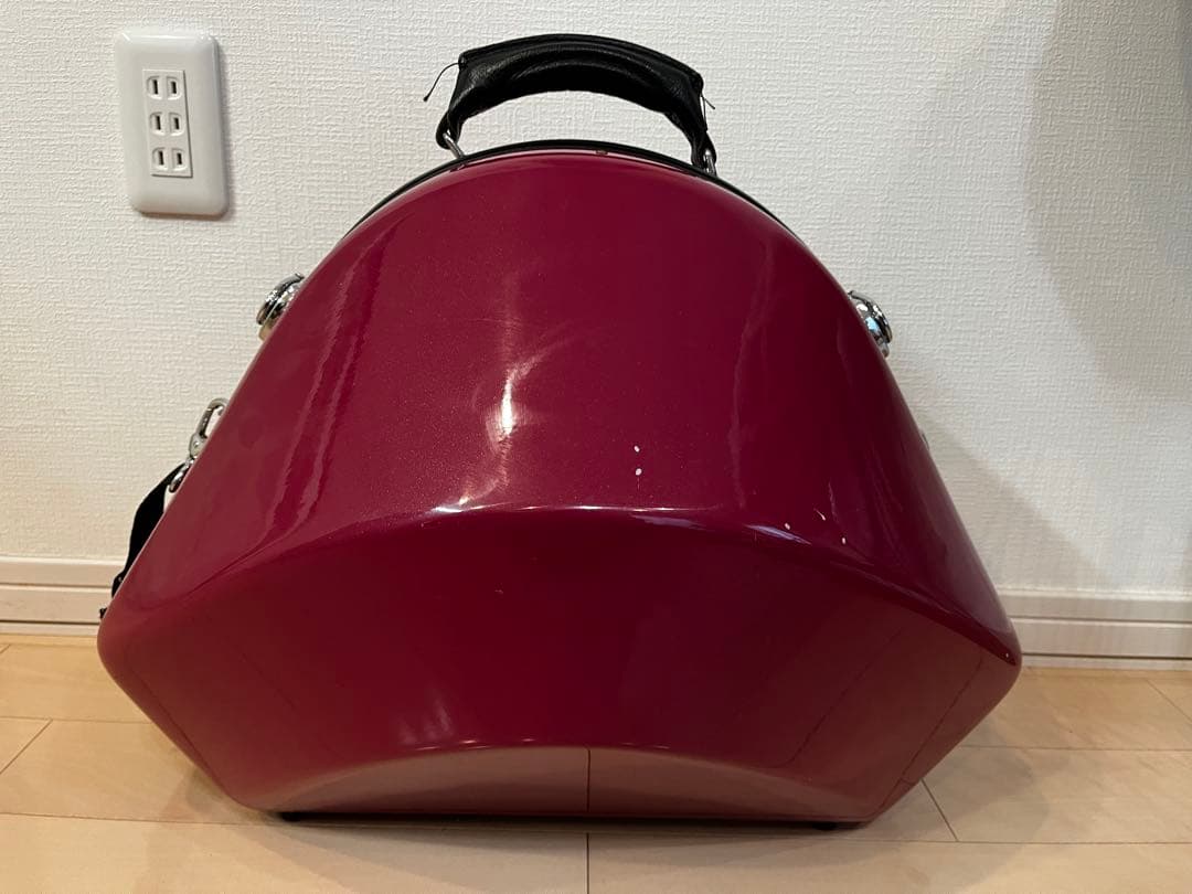 フレンチホルンケース バーガンディ　ワイン色