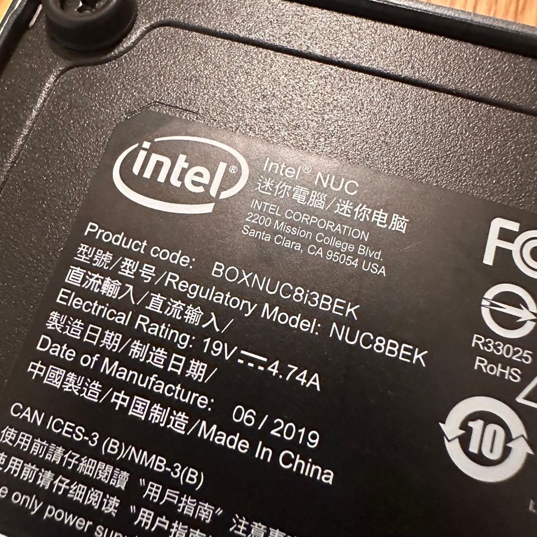 intel nuc BOXNUC8i3 ミニPC デスクトップ 1TB 16GB