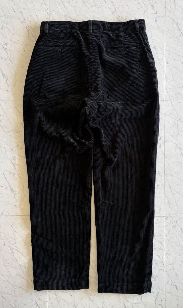 90s ラルフローレン 太畝 コーデュロイ パンツW33×L30 ブラック
