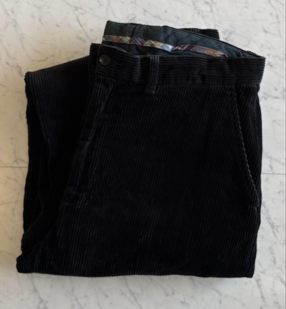90s ラルフローレン 太畝 コーデュロイ パンツW33×L30 ブラック